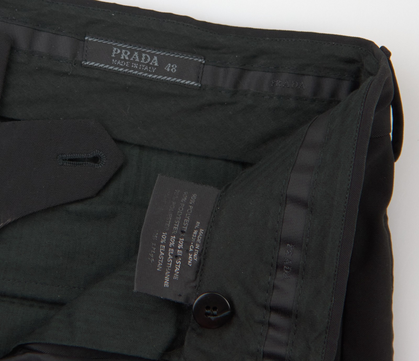 Prada Techno Stretch Pants Mens W32 32L Regular Straight Trousers - Image 8