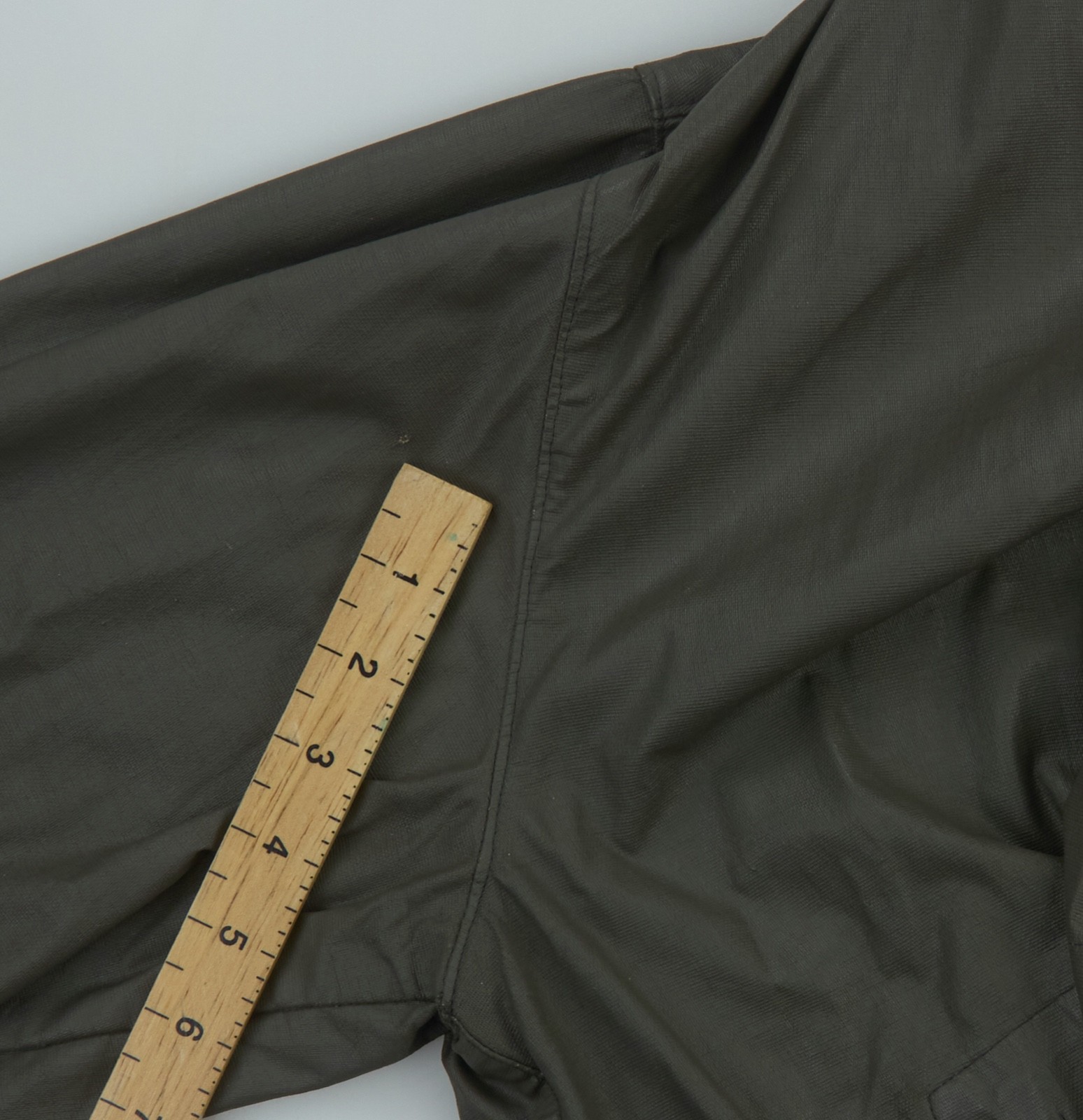 Stone Island Laminated Jacket Mens Size XL Khaki Coated Cotton 1999 VTG ITALY - Image 23