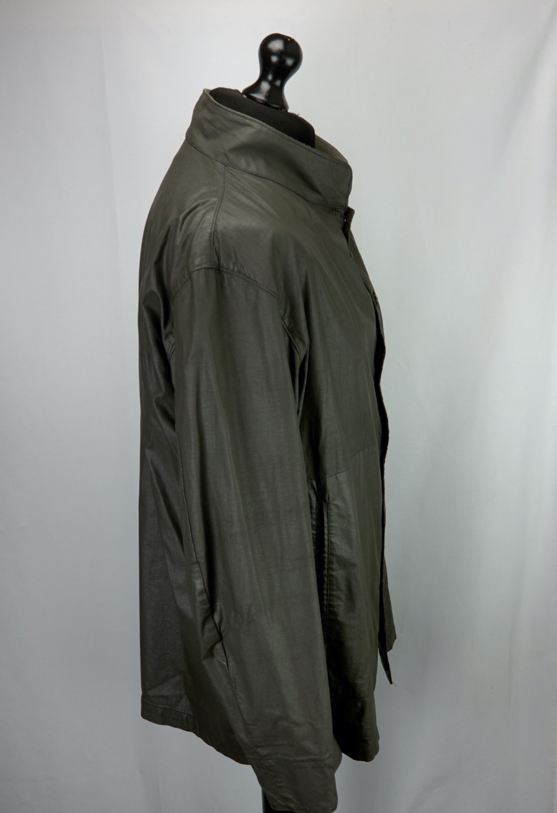 Stone Island Laminated Jacket Mens Size XL Khaki Coated Cotton 1999 VTG ITALY - Image 10