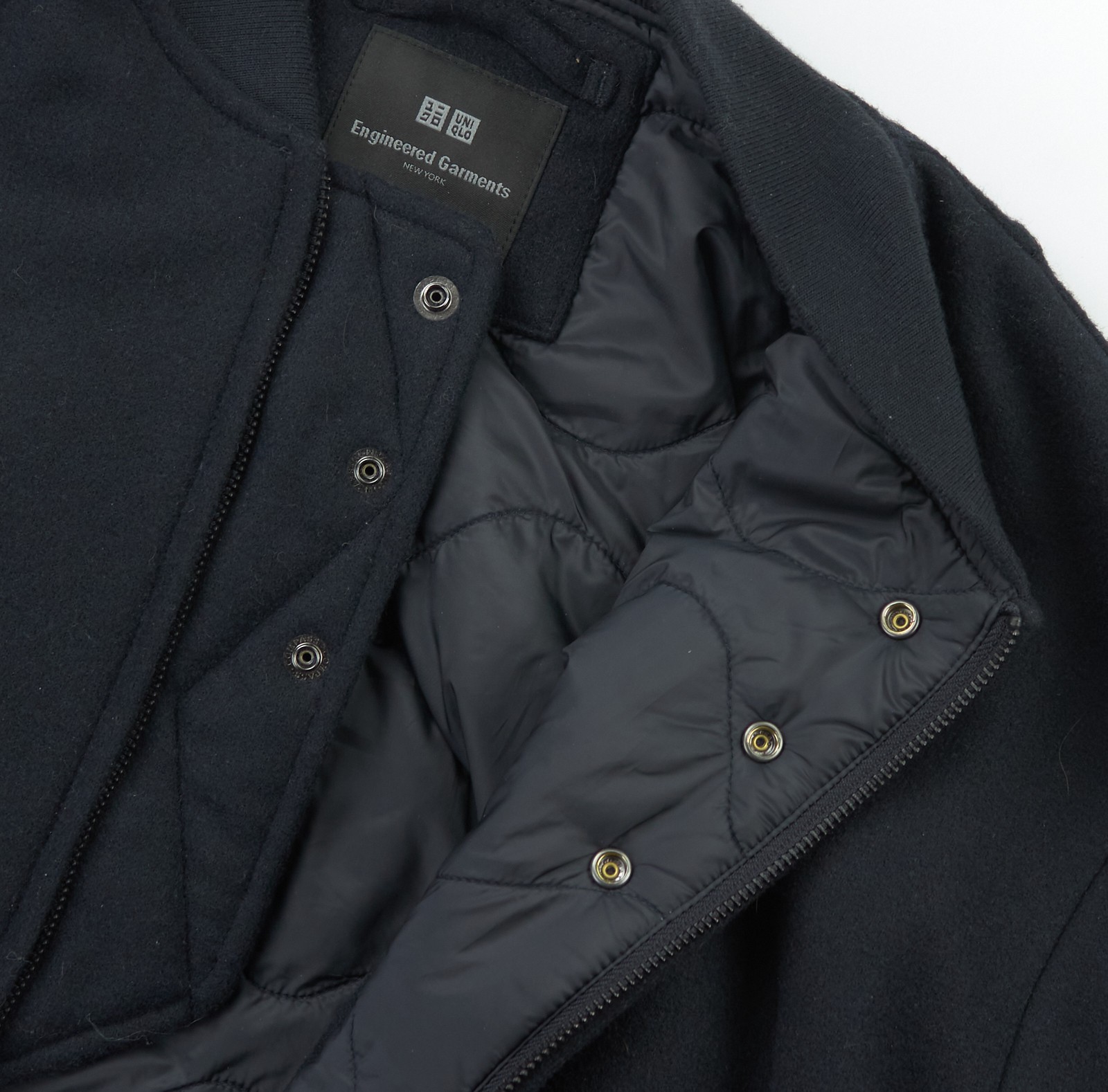 Engineered Garments x Uniqlo Bomber Jacket Mens Medium Oversized Black Blouson - Image 7