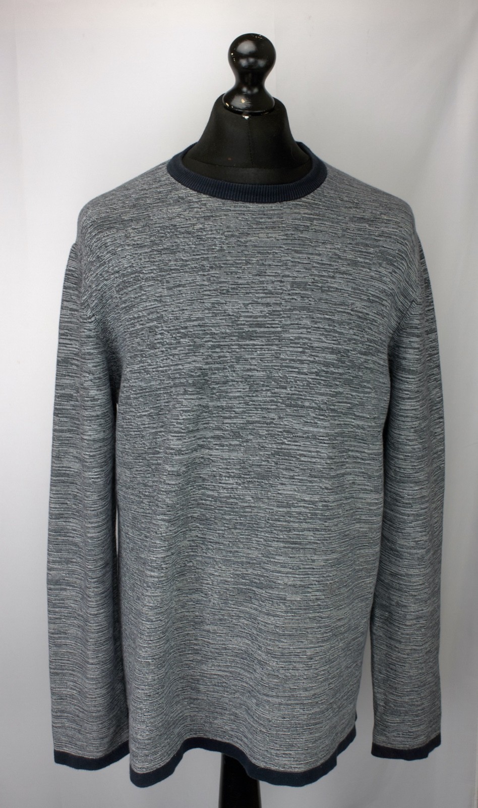 Barbour Bower Jumper Men's Size L Large Crew Cotton Knit Pullover Marl Sweater - Image 3