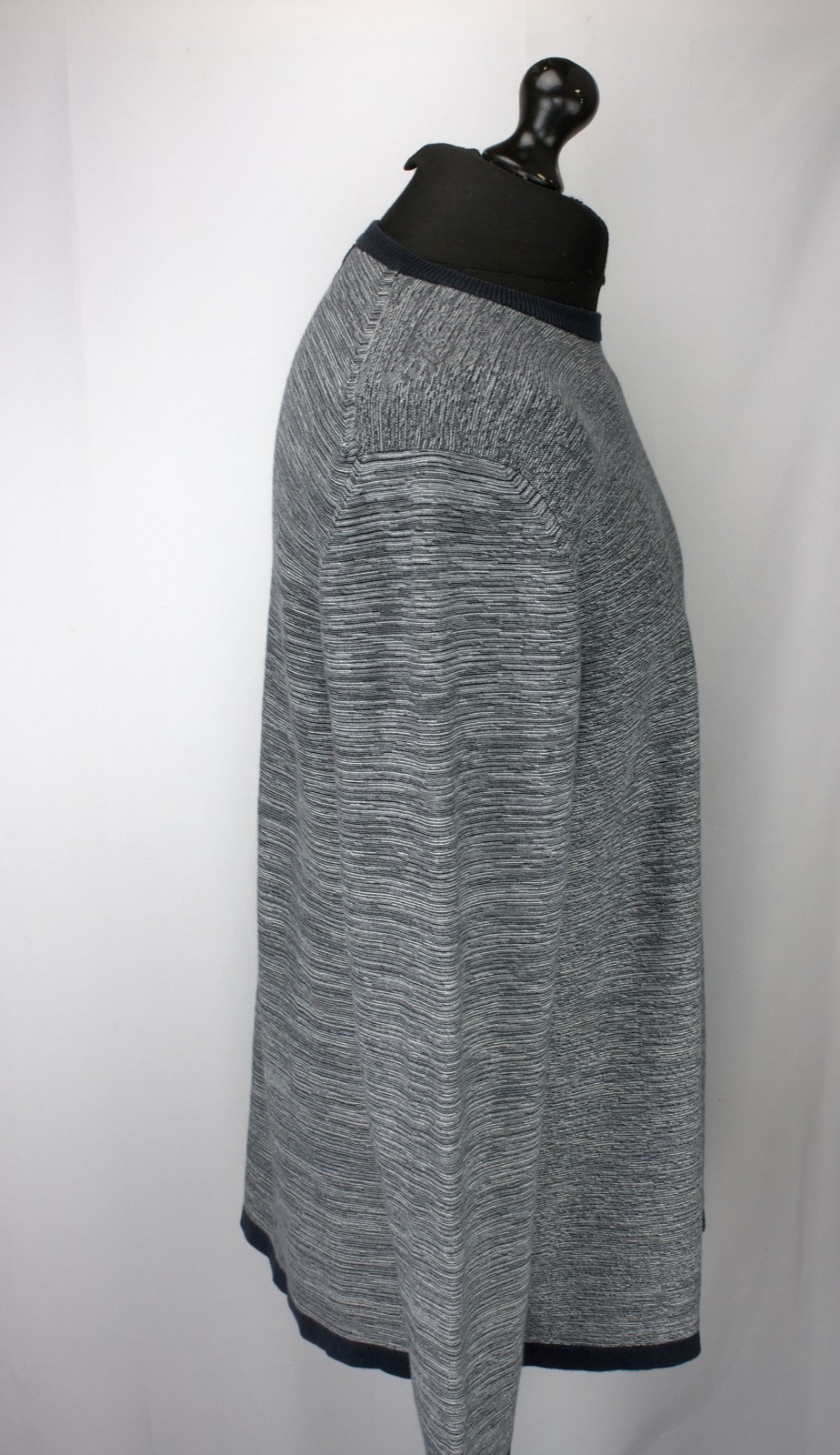 Barbour Bower Jumper Men's Size L Large Crew Cotton Knit Pullover Marl Sweater - Image 8